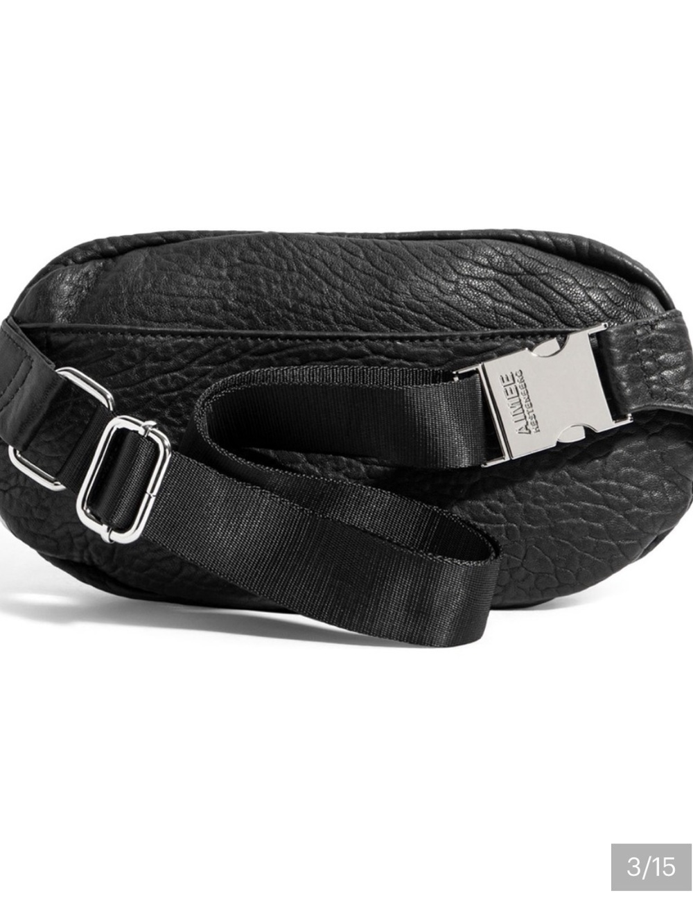 Aimee Kestenberg Black Pebbled Leather Belt Bag - Picture 2 of 16
